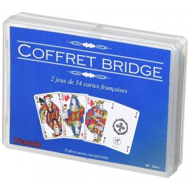Coffret Bridge - 2 jeux de 54 cartes françaises