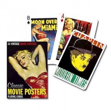 Jeu de cartes Piatnik de 54 cartes illustrés Classic Movie Posters