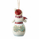 Figurine Jim Shore Suspension bonhomme de neige pour un hiver féerique - Winter Wonderland Snowman Ornament