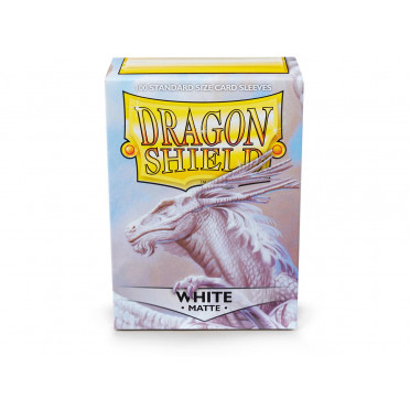 Protège-cartes Dragon Shield - 100 Standard Sleeves Matte White