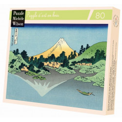 Puzzle Michèle Wilson : Hokusai - Reflets du Mont Fuji - 80 Pièces