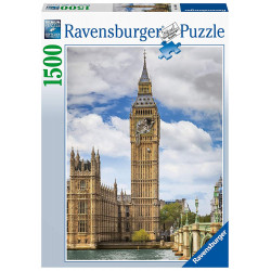 Puzzle Ravensburger : Drôle de chat sur Big Ben - 1500 Pièces