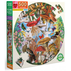 Puzzle Eeboo : Champignons et papillons - 500 Pièces