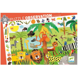 Puzzle Djeco Observation - Jungle - 35 pièces