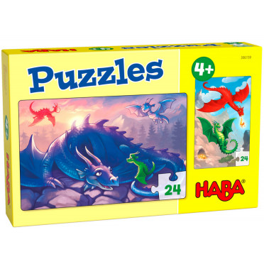 Puzzle HABA : Dragons - 24 Pièces Chacun