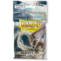 Protège-cartes Dragon Shield - 100 Standard Perfect Fit Clear : Sanctus
