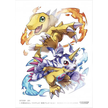 Protège-cartes illustré Bandai Digimon - Agumon / Gabumon