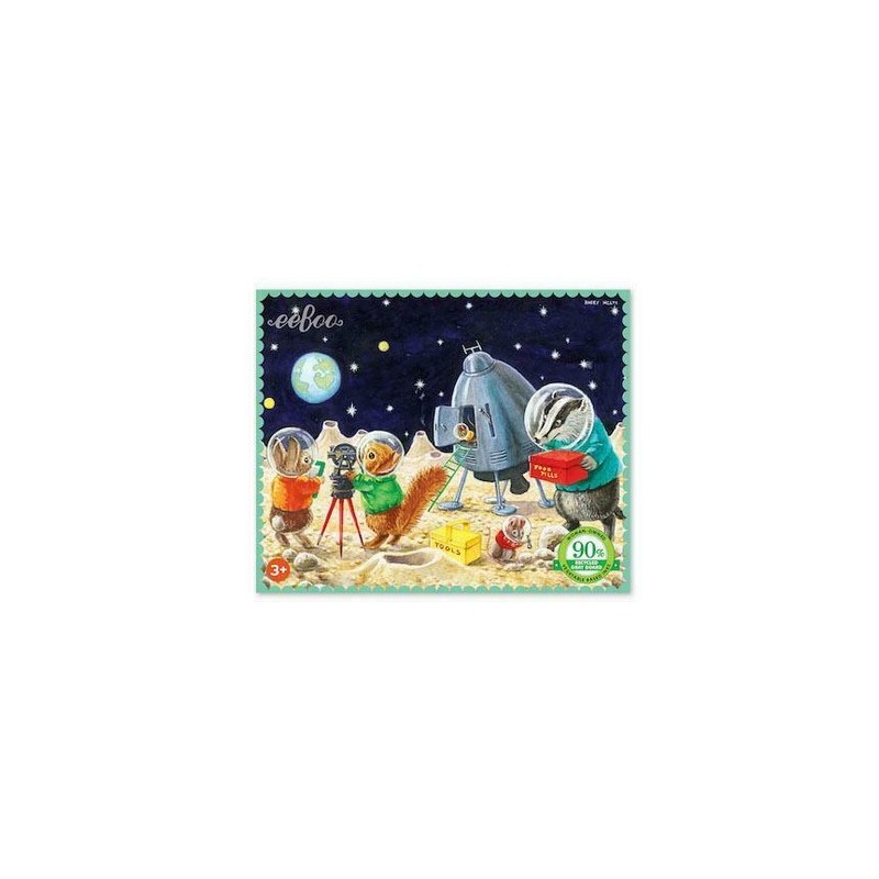 Mini Puzzle Animaux - Sur la Lune - 36 pièces