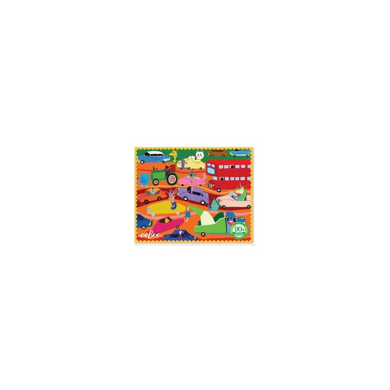 Mini Puzzle Retro - Voitures en Ville - 36 pièces