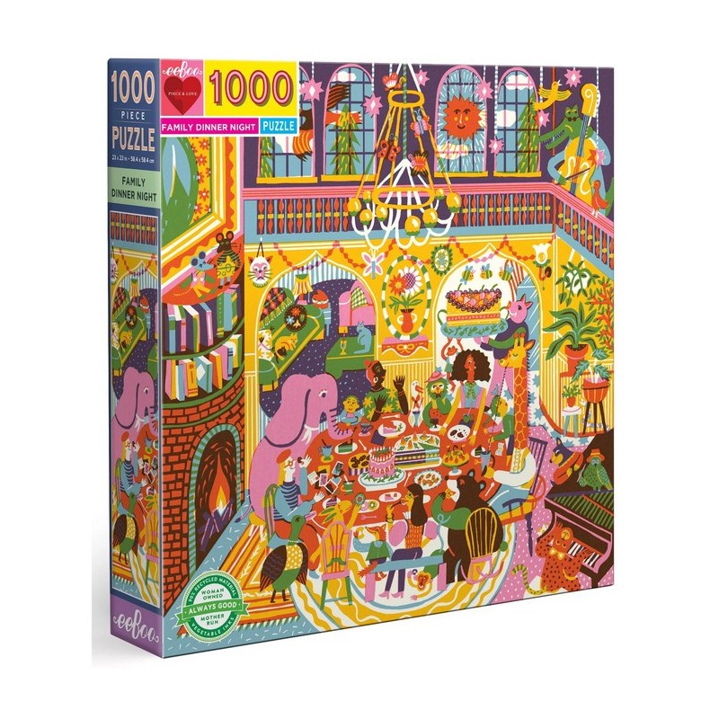 Puzzle Eeboo : Family Dinner Night - 1000 Pièces