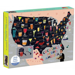 Puzzle Galison : Cocktails Across America - 1000 pièces