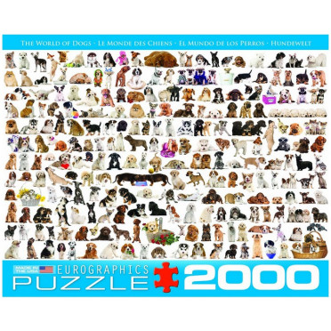 Puzzle Eurographics : Le monde des chiens - 2000 Pièces