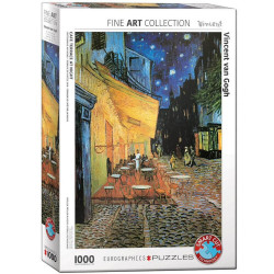 Puzzle Eurographics : Van Gogh : Terrasse de café la nuit - 1000 Pièces