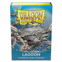 Protège-cartes Dragon Shield - 60 Japanese Sleeves Dual Matte Bleu - Lagoon