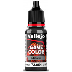 Peinture Vallejo Game Color Metal – Gunmétal : Dark Gunmetal