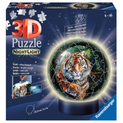 Puzzle Ravensburger 3D Ball Illuminé - Grands Félins - 72 Pièces
