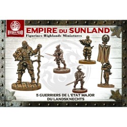 Figurine à peindre : État Major des Guerriers Landsknechts (5 figurines)