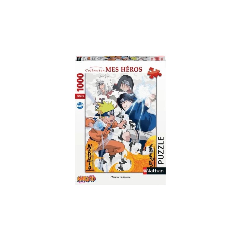 Puzzle Nathan : Collection Mes Héros : Naruto Vs Sasuke - 1000 Pièces