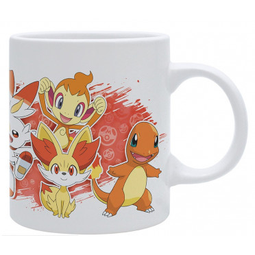Mug Pokémon - Starters Feu Blanc
