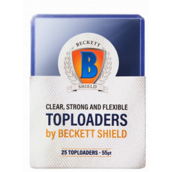 Beckett Shield - Pack de 25 toploader - 55pt