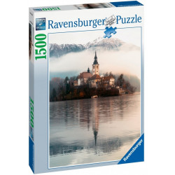 Puzzle Ravensburger : L'île des voeux, Bled, Slovénie - 1500 pièces