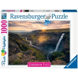 Puzzle Ravensburger Highlights : La Cascade Haiffos, Islande - 1000 Pièces