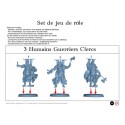 Figurine à peindre : 3 Humains Guerriers Clercs