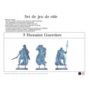 Figurine à peindre : 3 Humains Guerriers