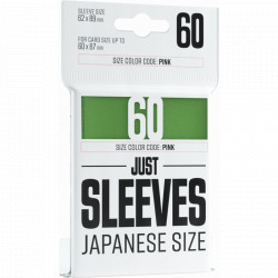Protège-cartes Gamegenic - 60 Just Sleeves Japanese Size - Vert