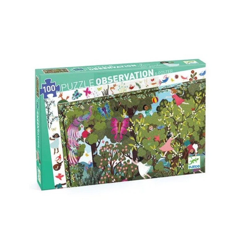 Puzzle Djeco Observation - Jeux au Jardin - 100 Pièces