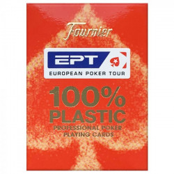 Fournier - Poker - European Poker Tour - 100% plastique - Rouge