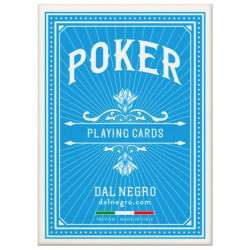 Carte Poker - Dal Negro - Bleu Claire - 100% Plastique