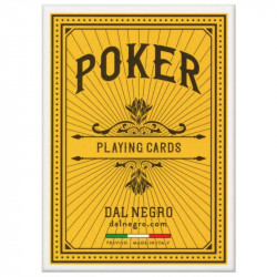 Cartes Poker - Dal Negro - Jaunes- 100% Plastique