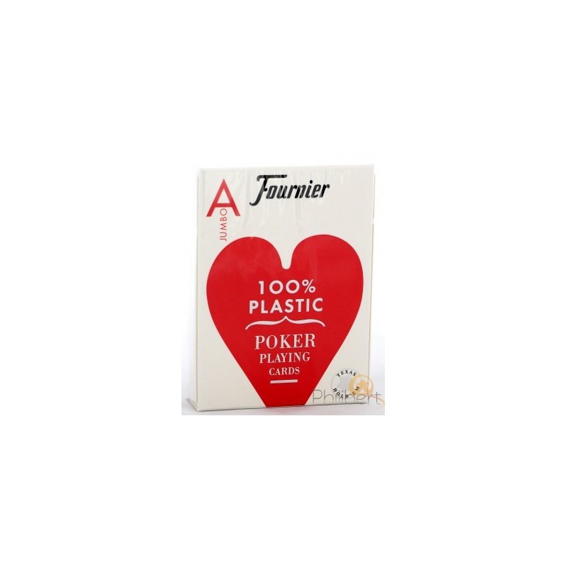 Cartes Poker - Fournier - 100% Plastique - Rouge