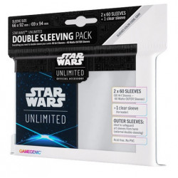 Précommande : Double Sleeving Protège-cartes Gamegenic Illustré Star Wars Unlimited : Space Blue 08/03/2024