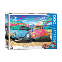 Puzzle Eurographics - P. Greenfiel : VW Beetle Love - 1000 Pièces